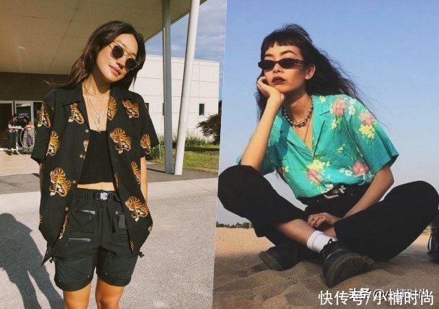 印花|一样能穿出时髦吸睛的个性造型！女生夏日的花衬衫休闲搭配推荐