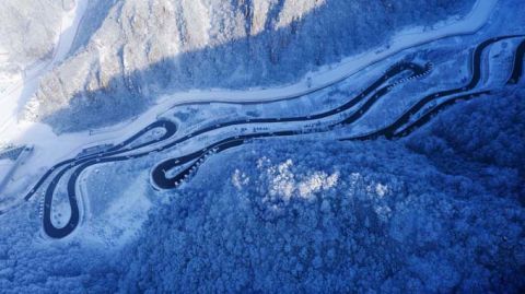 春雪洒落冬奥延庆赛区 尽显北国风光