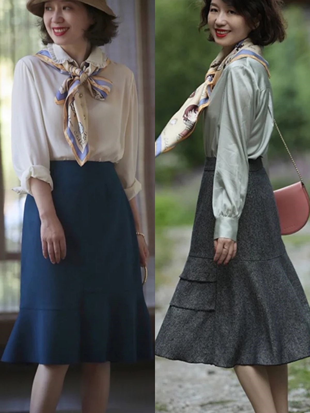 t恤|夏季,30岁、40岁这么穿搭才高级优雅?衬衫搭配半身裙,减龄洋气