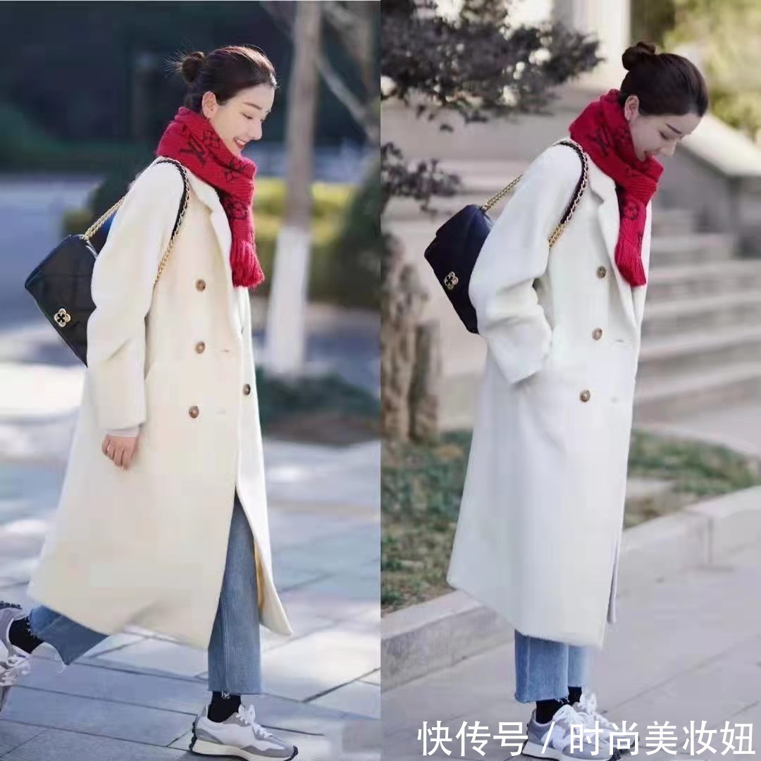 大衣 上了年纪的女人,想要年轻别穿皮草,穿白色大衣简洁又高级