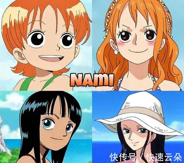 山治|海贼王不同年龄的对比,娜美身材从小就有潜力,山治隐藏的很好