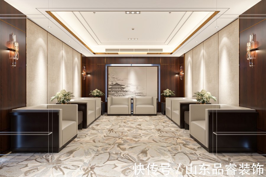 济南新中式办公室|济南中式办公室怎么设计?济南新中式办公室怎么装修?