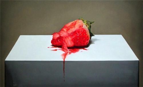 绘画|一颗咬过半截的“草莓”卖20万,放大10倍后再看,才发现确实值啊!