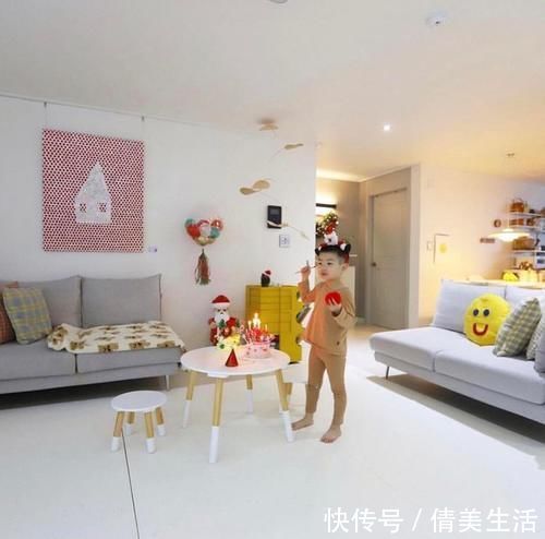 孩子|日本夫妇80㎡小公寓，客厅改造成孩子的游玩区，面积不大，却很暖