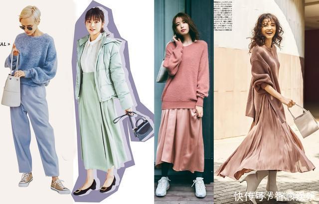 同色系+一点白,是冬天很时髦有品的一组配色公式
