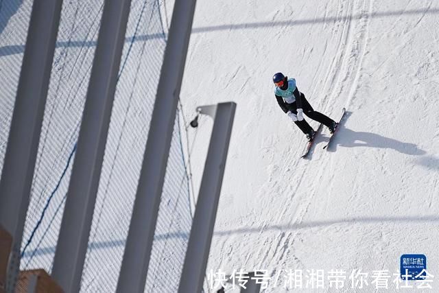 新华社记者|自由式滑雪大跳台--谷爱凌进行赛前训练