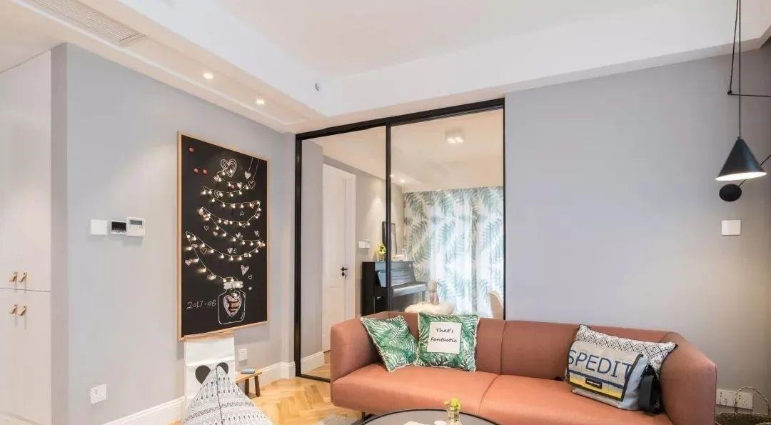 小户型|89㎡北欧风小户型,低调灰+白色+原木色设计,打造温馨小家