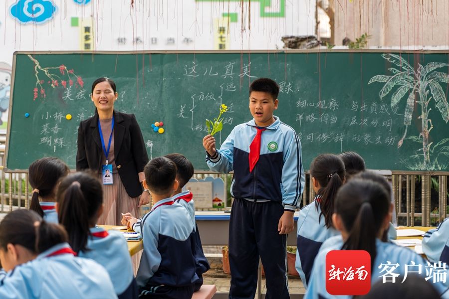 菜地|儋州藤根小学：把课堂搬到菜地 七彩田园课程让孩子快乐学习