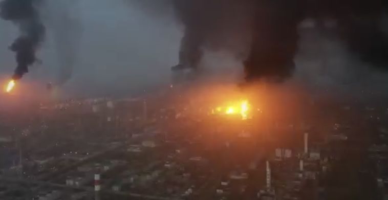 突然!上海石化部乙二醇装置区发生火灾。 - 太阳信息网