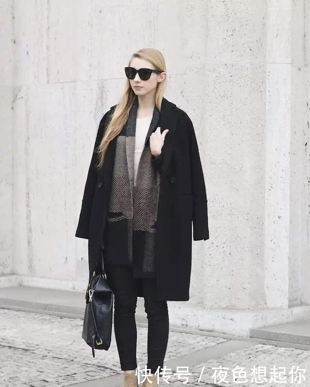 系法|喜欢穿大衣的女人,围巾建议这些“时髦系法”,脸都偷偷小一圈