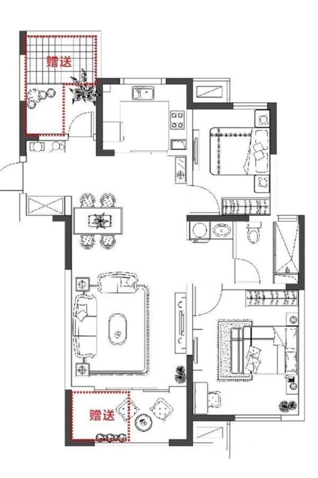 防水式|107平浅色三居室设计,放大空间显得很宽敞明亮