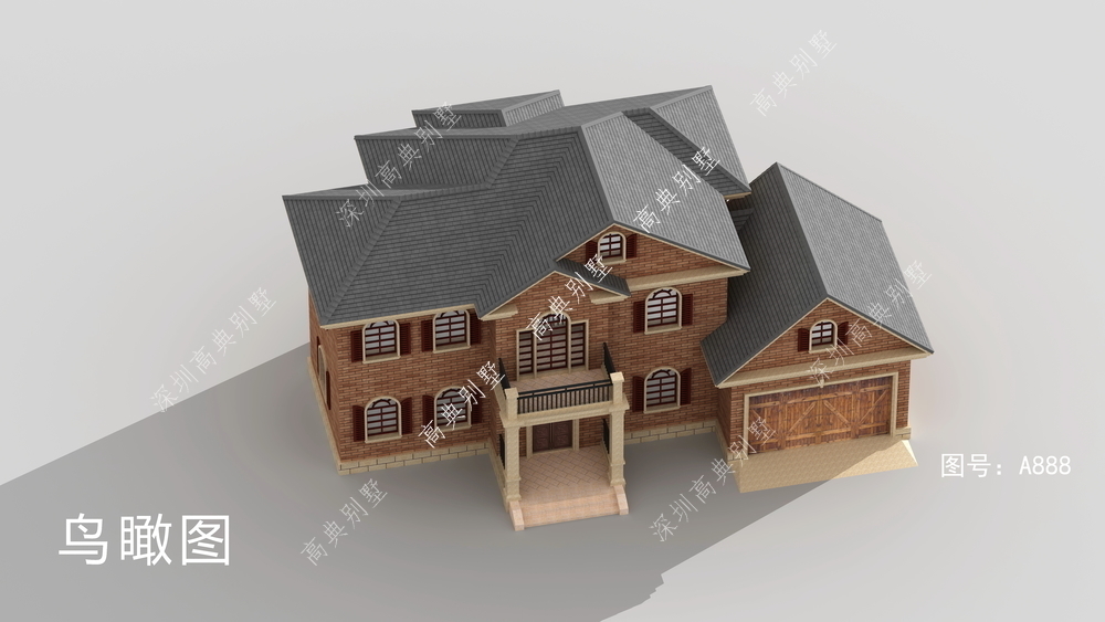 别墅|农村两层别墅,采光通风极佳,配色清新优雅。