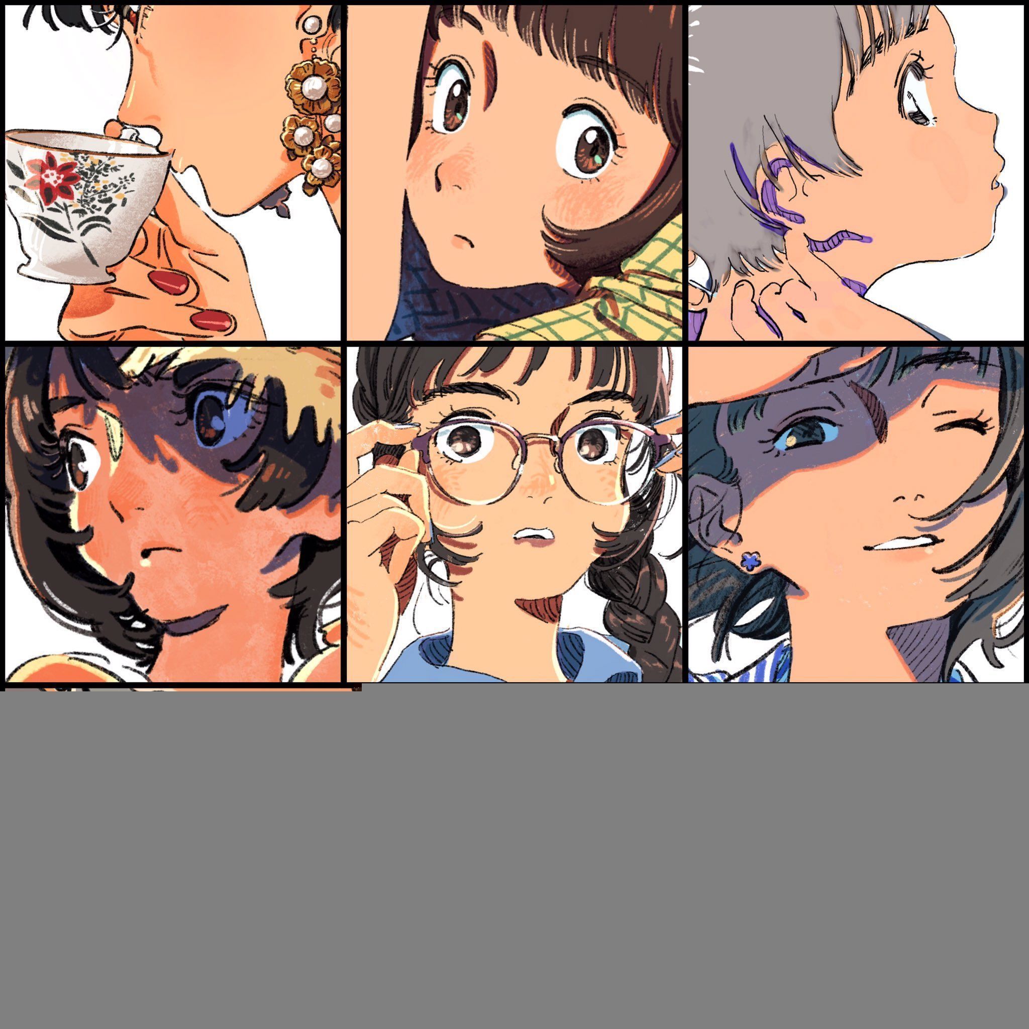 插画|复古感的动漫美少女插画,第一眼就被惊艳到了