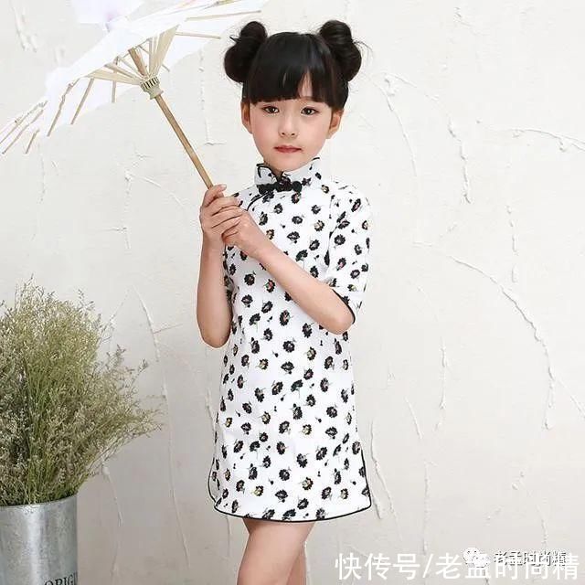 典雅气质旗袍裙，清新优雅，彰显小公主的高贵气质