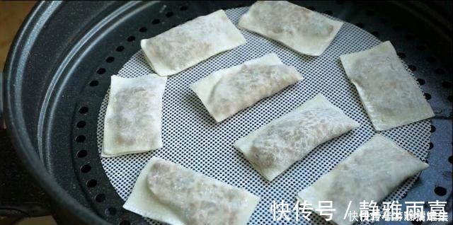 糯米饭|馄饨皮新吃法,一半蒸一半煎,比饺子简单,外面买不到