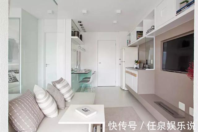 分区|35㎡简约宜家风格装修，用玻璃隔断分区，明显空间通透显宽敞