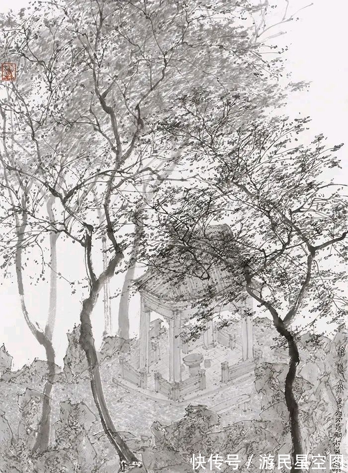 山水画|江苏省国画院|虚幻冷逸、静入太古,徐钢山水画精选