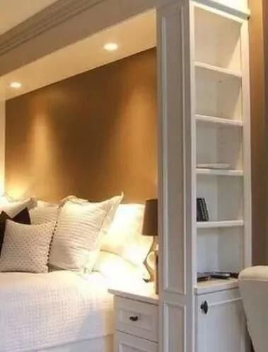 床头|房间小没关系，把床头两侧用起来，小房间都能腾出独立衣帽间