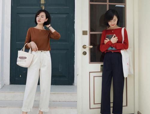 今年火了一种穿搭叫：毛衣+裤子，时髦好看，适合40岁女人穿