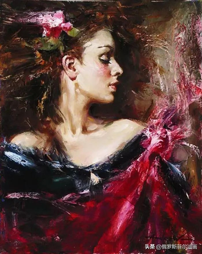 赏读&奔放美艳,活力无限~俄罗斯画家安德鲁的油画作品赏读