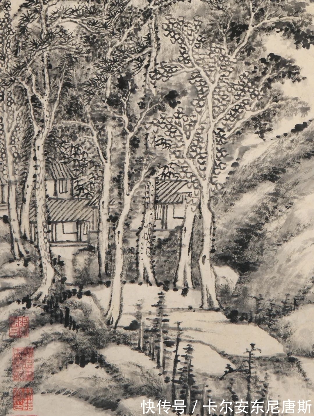 王石谷!师法自有神妙——黄鼎《万木奇峰图》与张宗苍《溪山幽远图》赏析