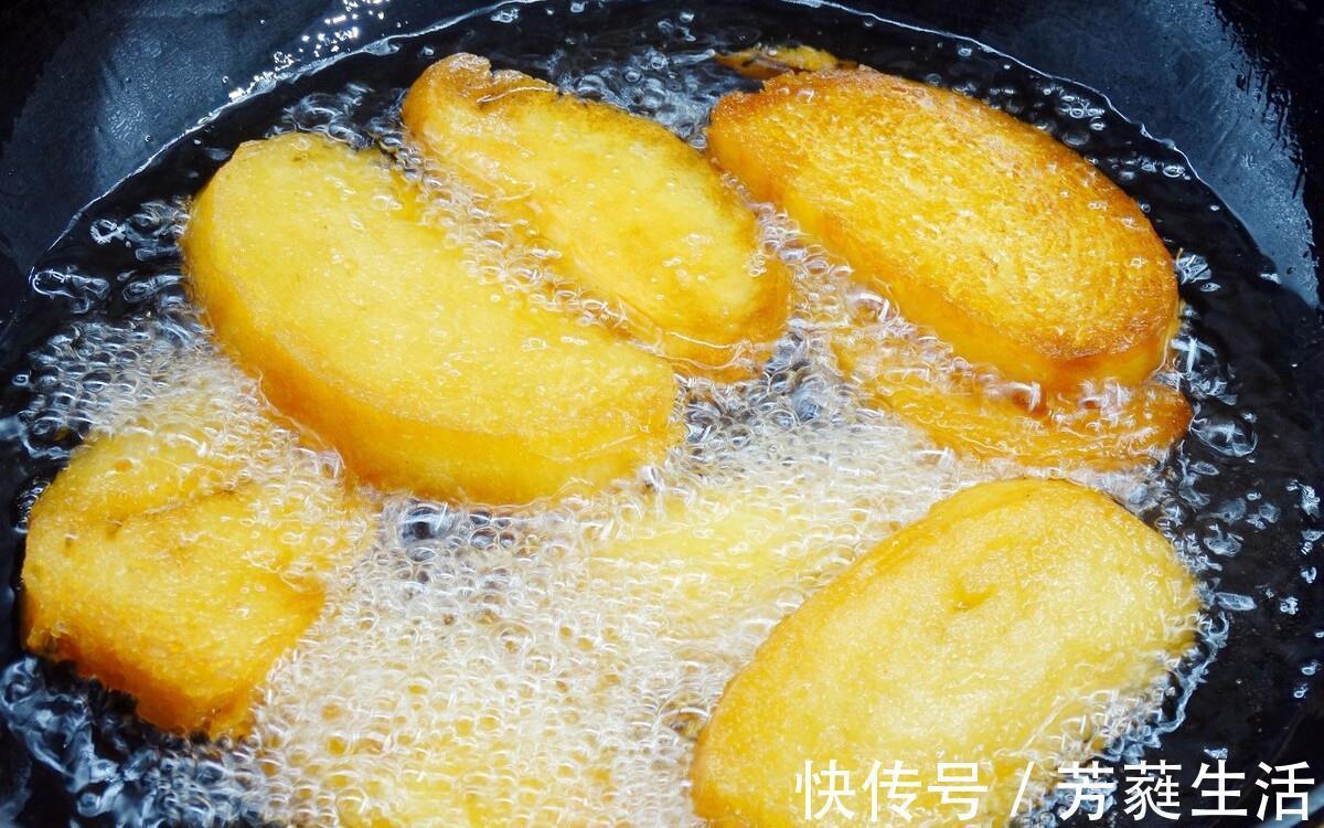 馒头片|炸馒头片，只裹蛋液是错的，多做1步，馒头片不吸油，外酥里软