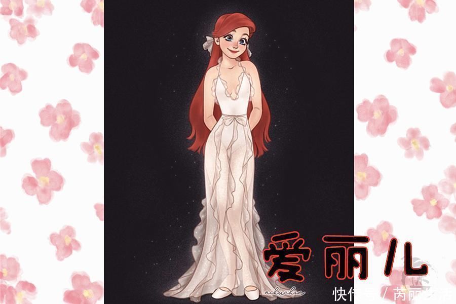 梦幻婚纱|迪士尼公主的“梦幻婚纱”,贝儿像孕妇,全场最美竟不是艾莎