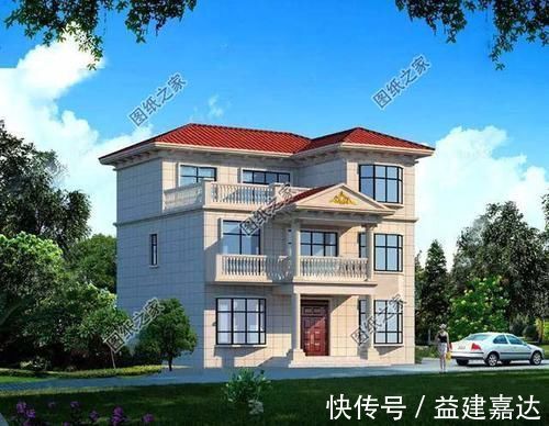 户型图|农村三层带罗马柱的房屋图片,准备在农村建房的有福了,建房参考