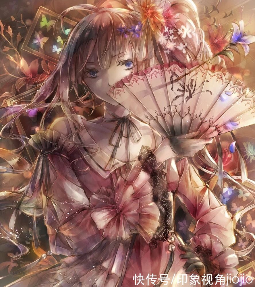 插画师@色彩绚丽的少女插画，用色大胆使画面极具感染力