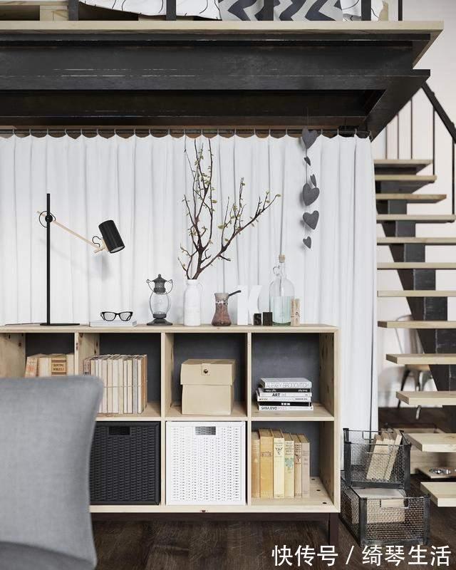 男主|男主40㎡一居改loft:床下藏个衣帽间,全屋黑白灰太高级了!