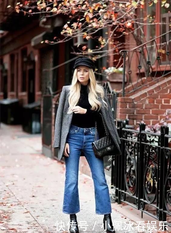 穿搭|今冬火了一种穿法,叫“厚外套+喇叭裤”,精致优雅又保暖,爱了