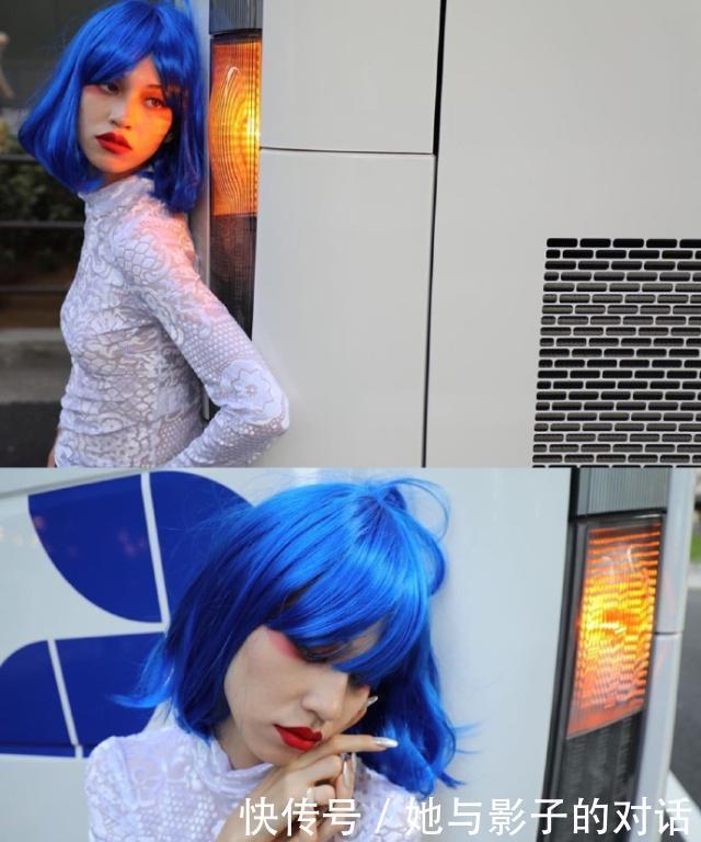 彩色|水原希子新造型,大玩东瀛风配彩色假发,一般人真心Hold不住