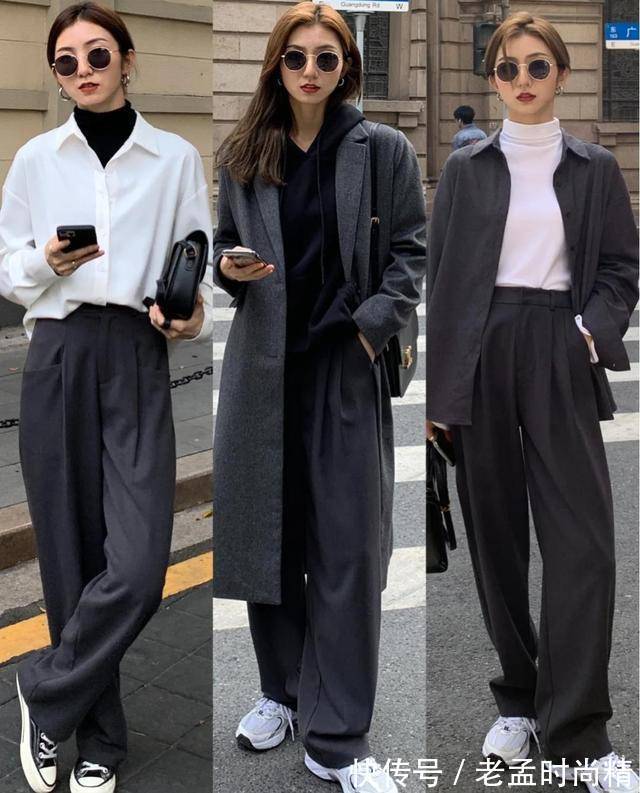 女人味 经典百搭款裤装,简约西装裤能穿出女人味,高腰开叉裤今年最流行