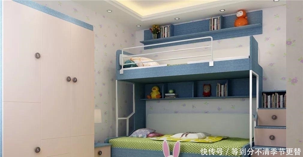 小公主|上下床衣柜电脑桌一体设计,非常节约小户型家庭空间