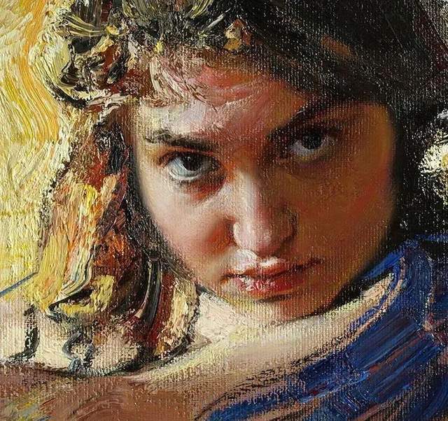 thomas$他的油画,既有潇洒带劲的笔触,又有性感细腻温和的柔美