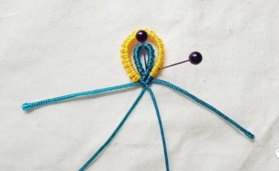 适合新手diy编的水滴型水晶耳环手工编绳