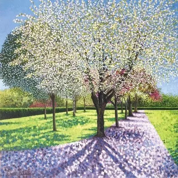 l她的画只用点,点了11年,点出了美到窒息的花园!