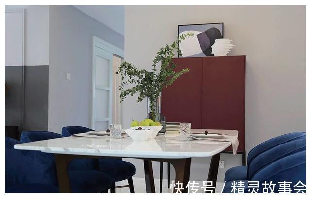 本案|217平现代风大平层,撞色搭配出新意,高级灰凸显生活态度