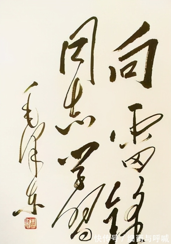 书法家!毛主席的书法魅力:字体与内容实属难得,如高举的火把照亮前方