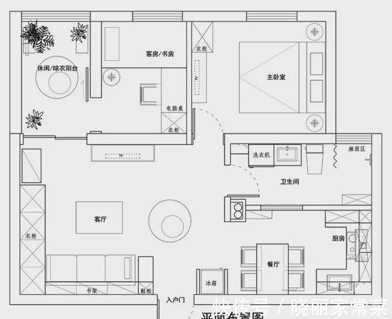 柜子|66平的轻奢风小户型二居室,简洁的基础上,客厅多了好些储物空间