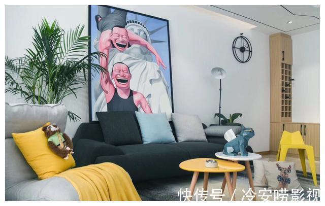 几何|75平小户型也可以很独特,几何吊顶充满创意,让大户型都羡慕不已