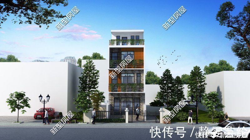 露台|宅基地临街，建房应该怎么设计？分享8套图纸总有一套适合你