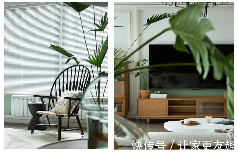 墙面|105㎡自然复古的森系风装修案例