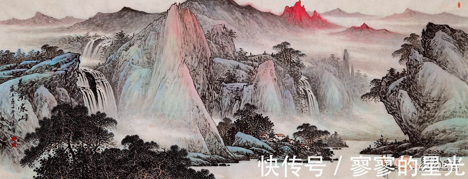 山川#林德坤山水画 气韵流畅 透出神州山川的秀美奇崛之气