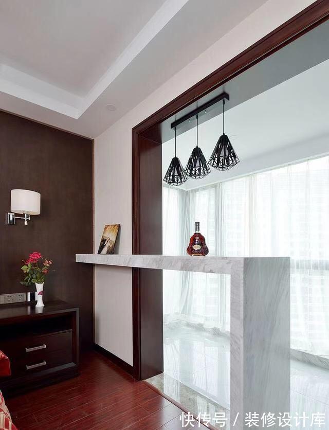 案例|以后买了房,家里也要装个吧台,只占1平米的空间,实用又有情调