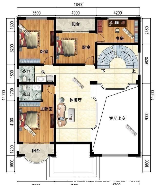 阳台|漂亮气派的简欧别墅，多阳台+挑空客厅+堂屋，不可能不爱