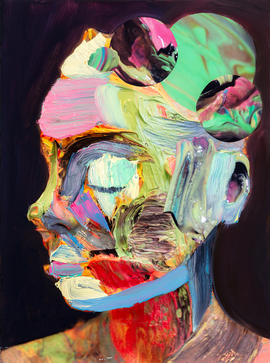 索菲·德里克@你见过在画布上画画的，可你见过在自己头上画油画的吗