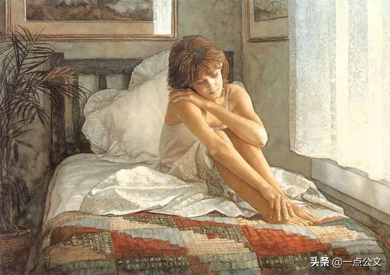 水彩!这位女画家因为一组水彩少女,醉倒多少男人