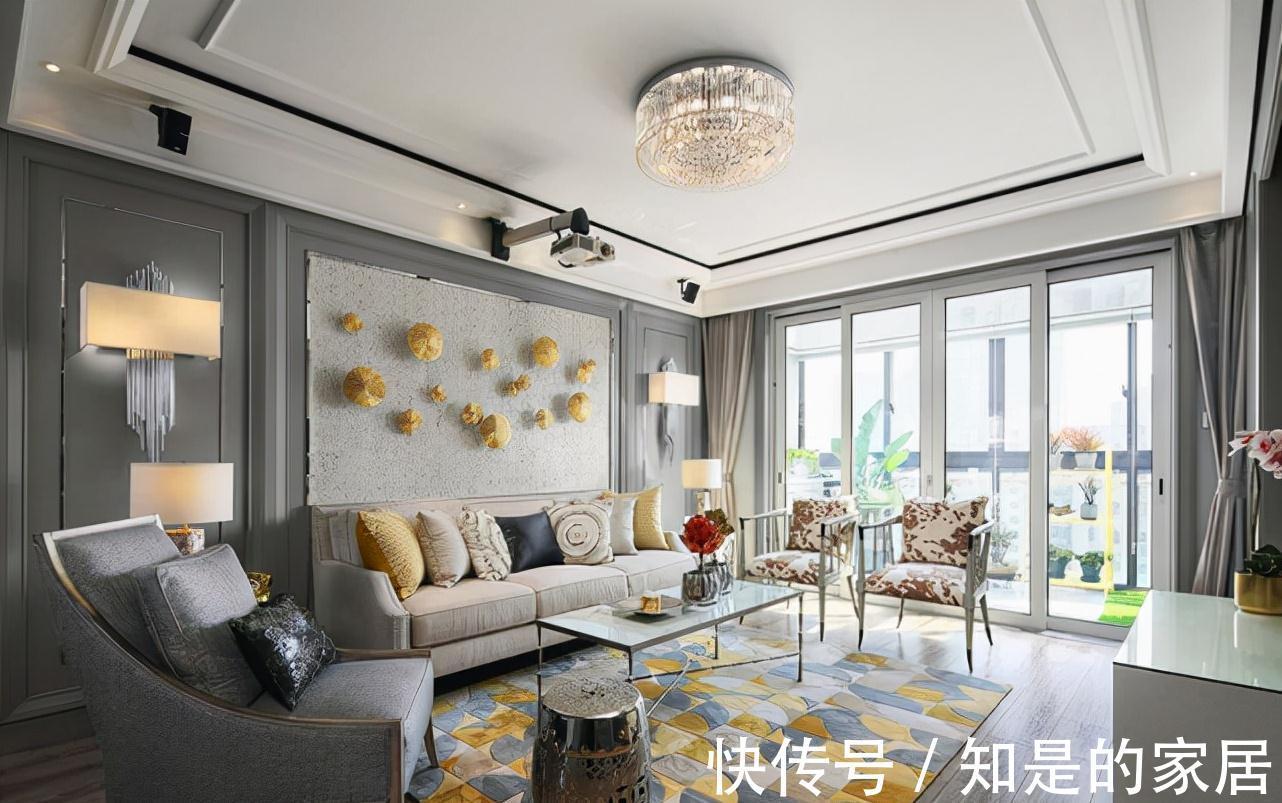 装修|77平轻奢美式二居室,给人一种内敛朦胧的美感