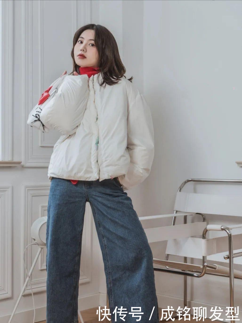 日系风羽绒服搭配超时尚,精致大气又有女人味,洋气保暖又显贵气
